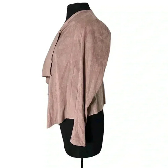 Forever 21 Open Front Waterfall Faux Suede Jacket Size S - Picture 2 of 5